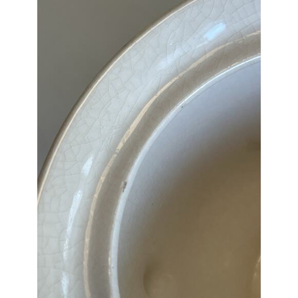 Hand Painted Porcelain Sugar Or Honey Bowl Lid Blue Pink Roses Gold Trim Signed - Picture 8 of 16